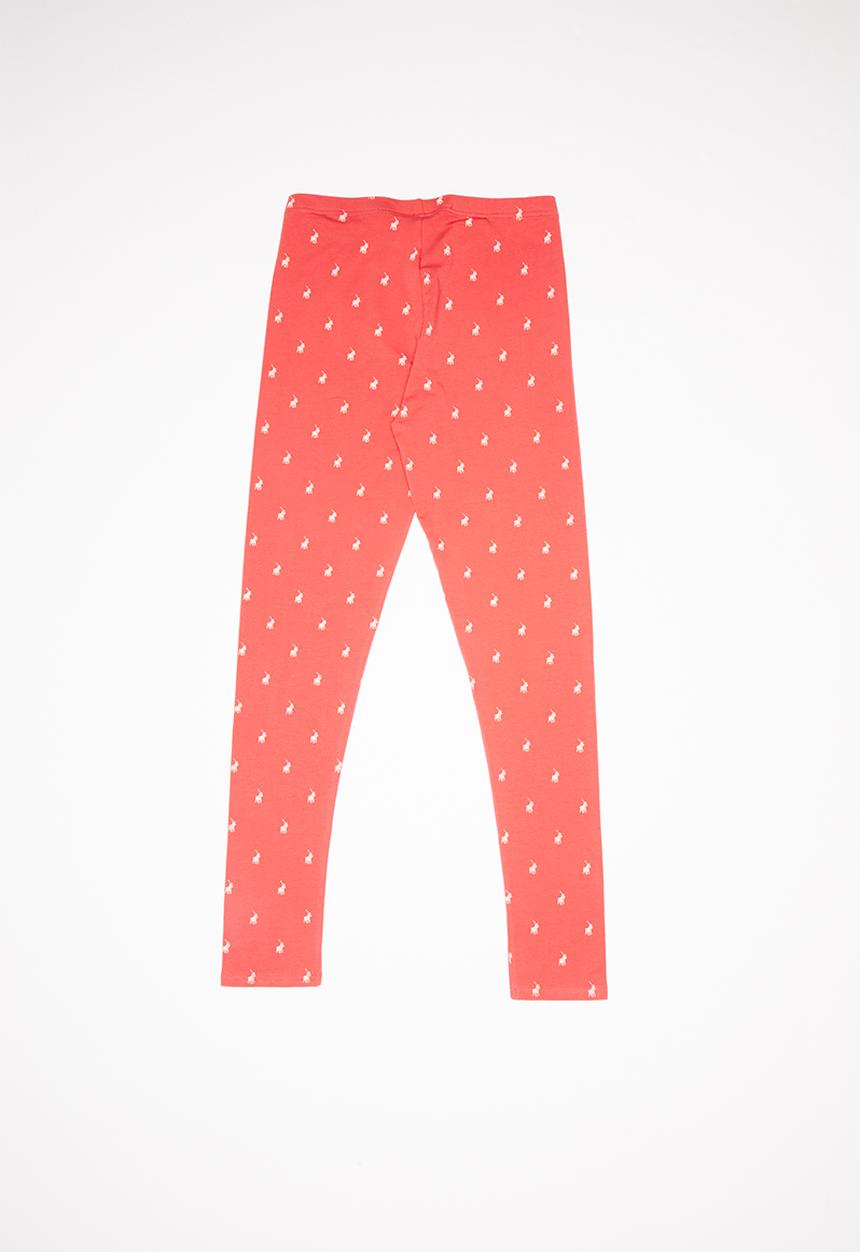 POLO - Girls Sadie printed legging - pink & orange 