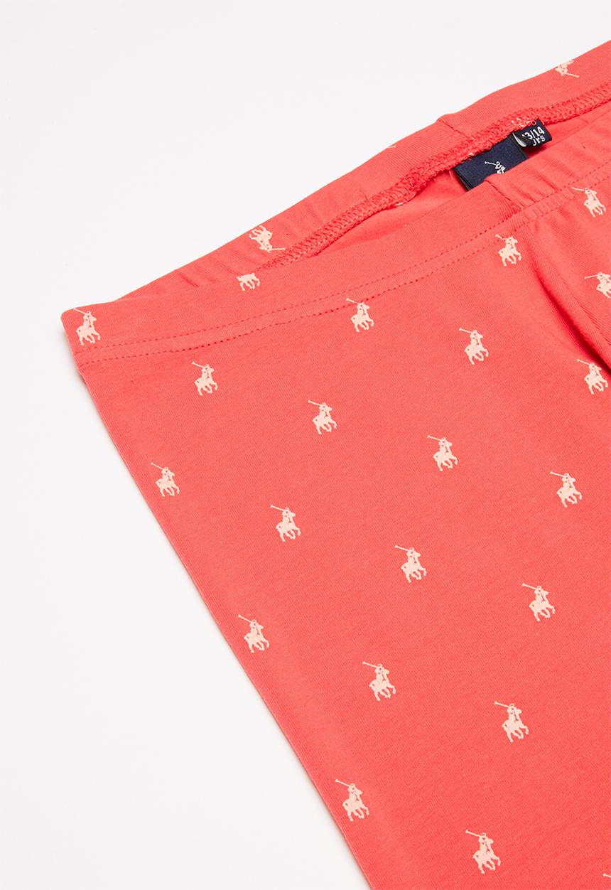 POLO - Girls Sadie printed legging - pink & orange 