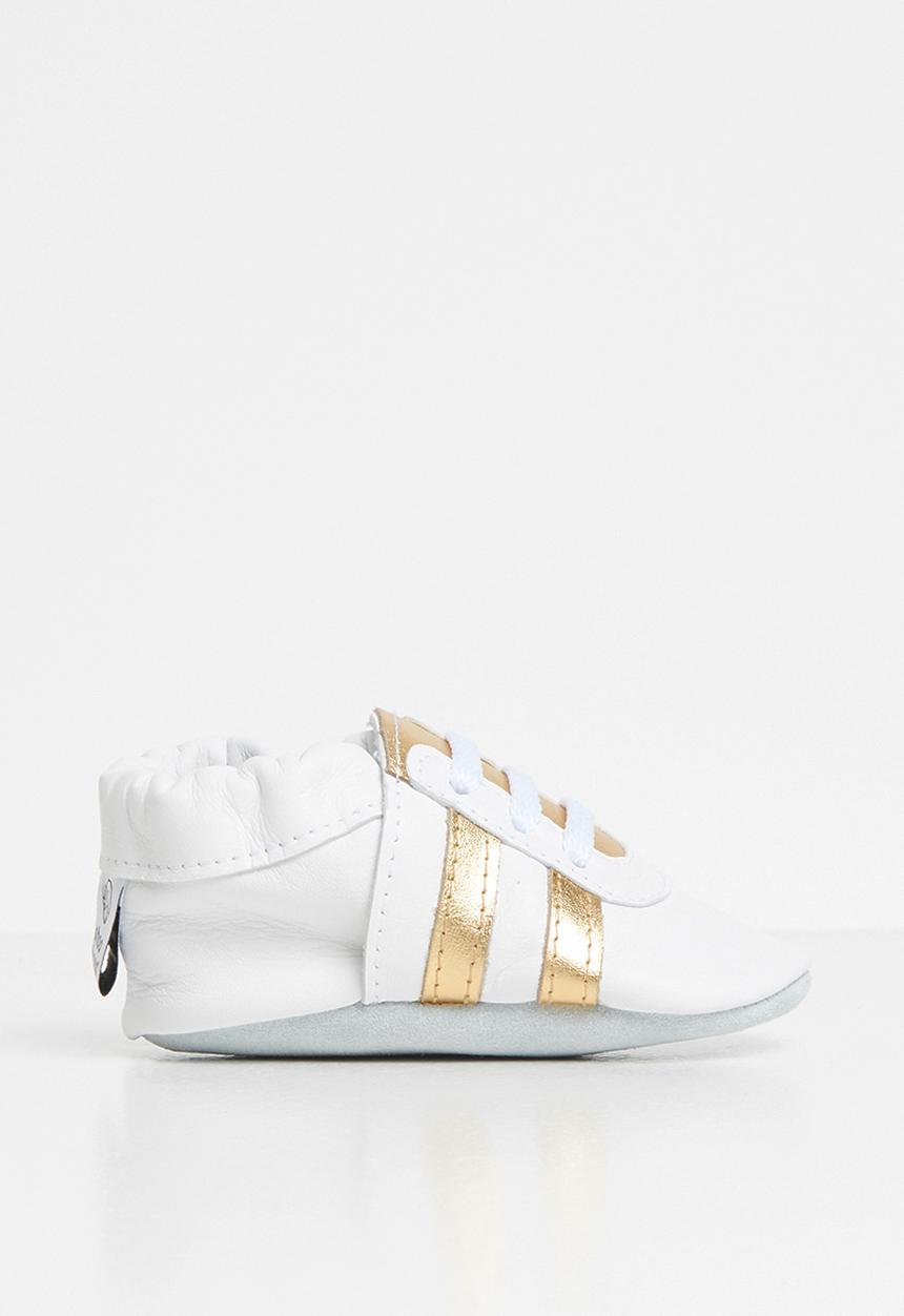 shooshoos - Pot of gold sneaker - white & gold 