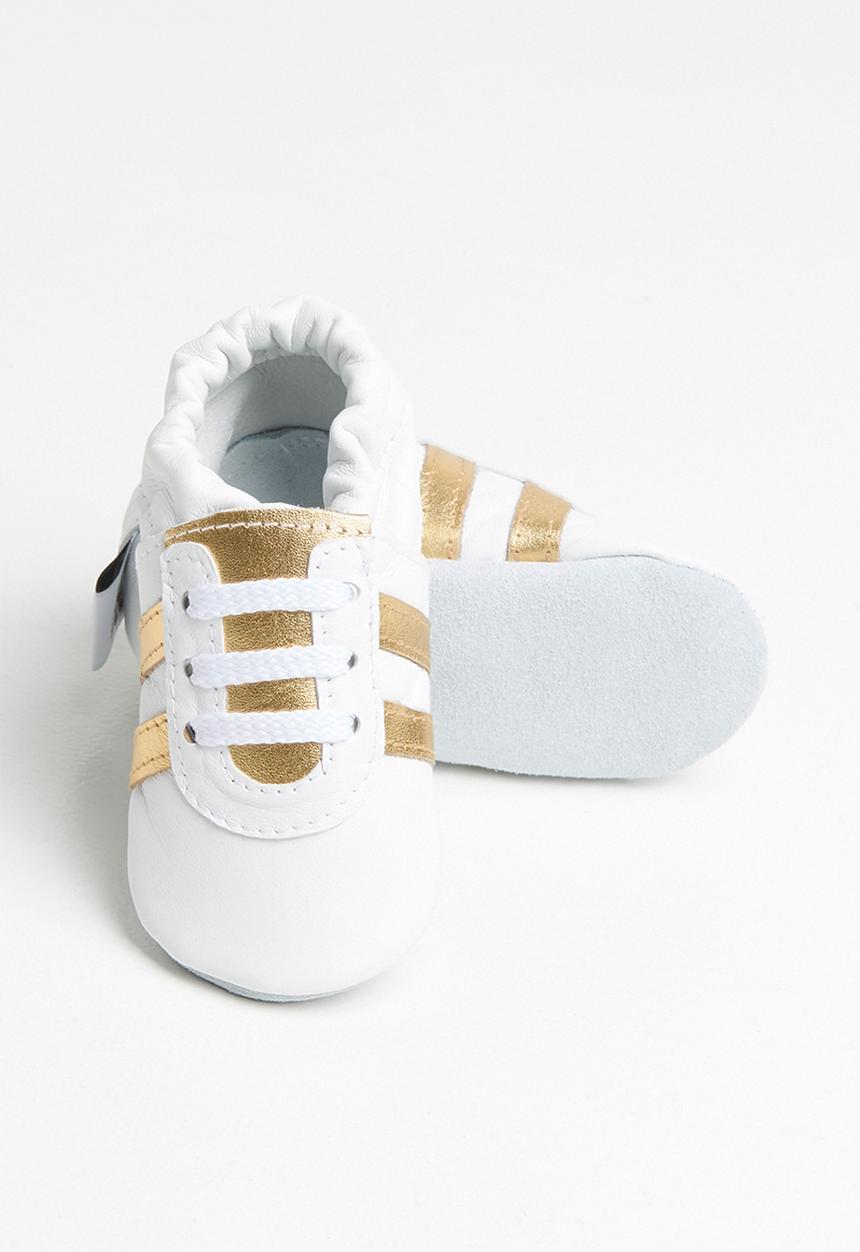 shooshoos - Pot of gold sneaker - white & gold 