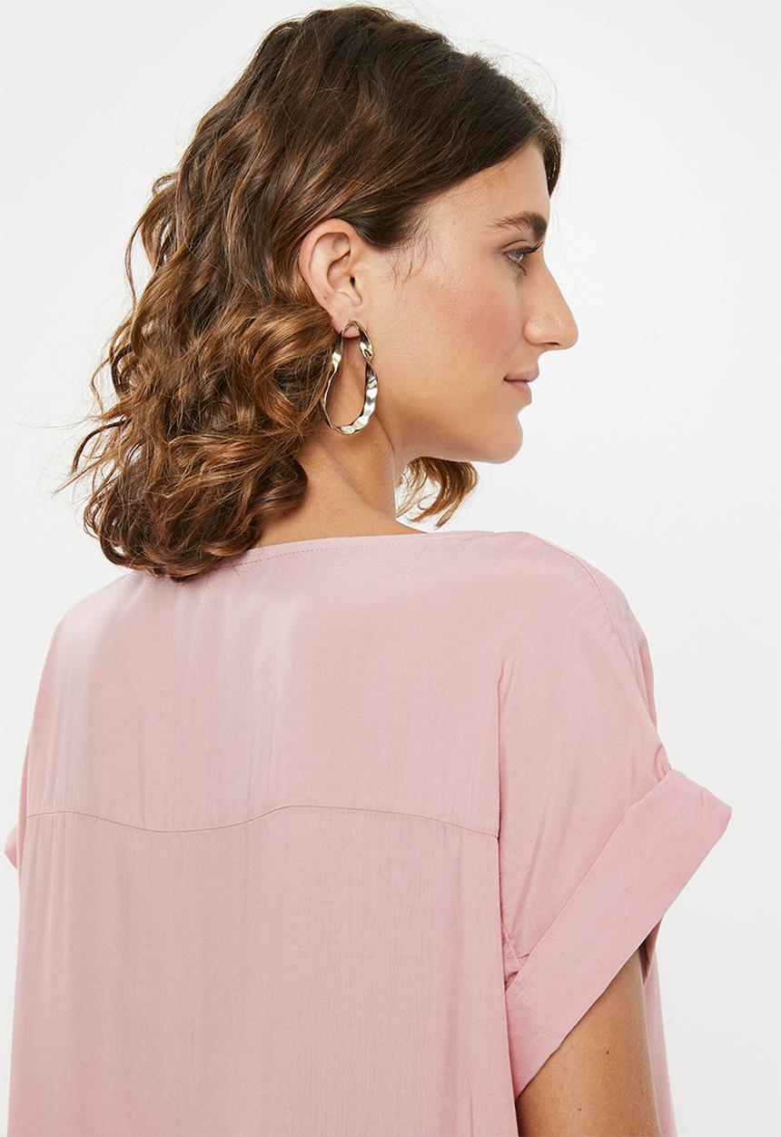edit - Crew neck shell - pink