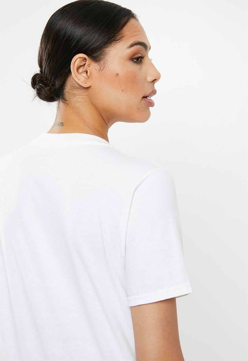 Missguided - Sunshine daisies graphic T-shirt - white