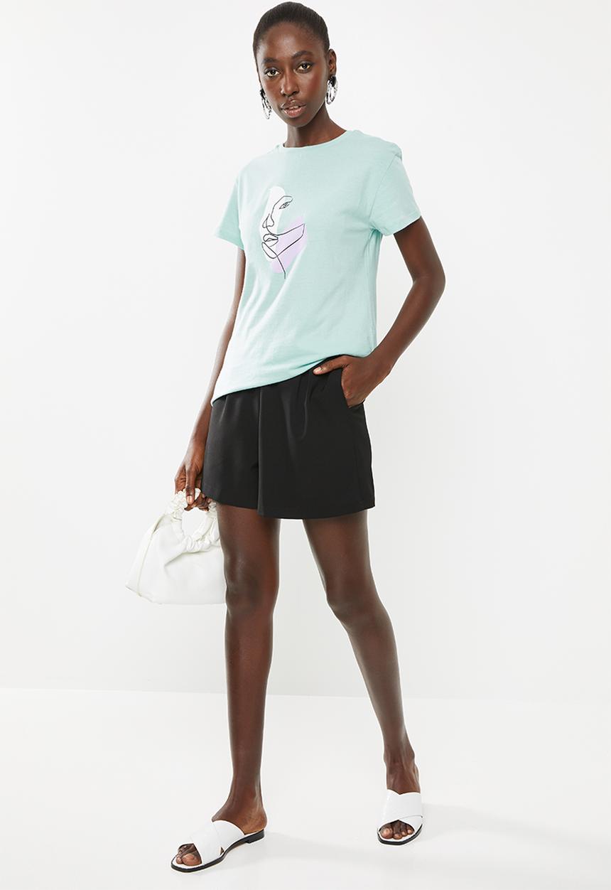 Superbalist - Printed tee - misty jade