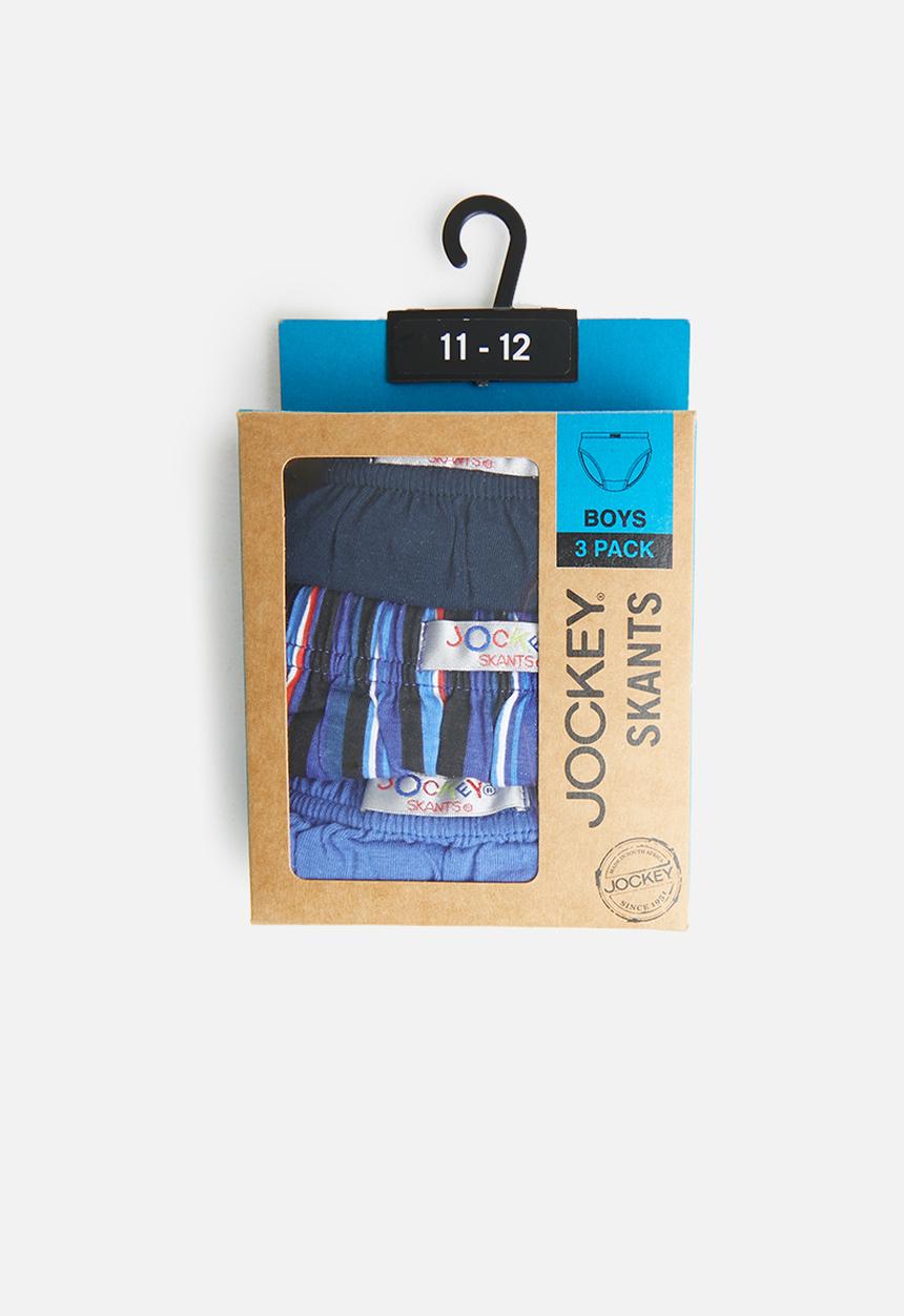 Jockey - Boys 3pack fancy skants - navy & blue