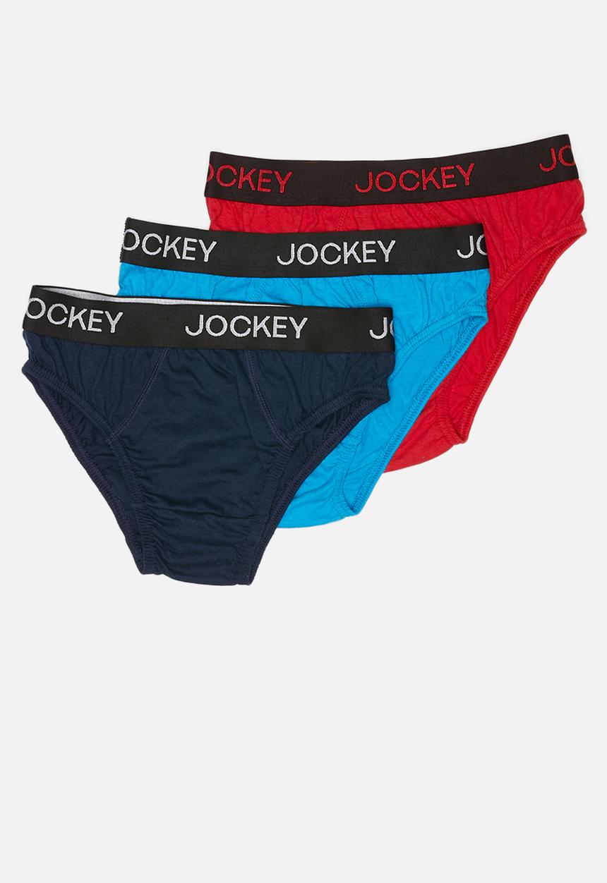 Jockey - Boys 3pack plain jockey brief - multi