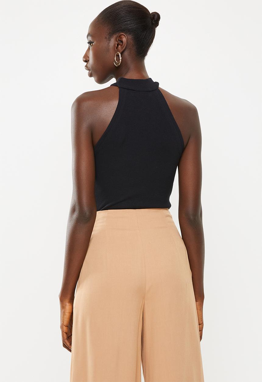 Superbalist - Rib funnel neck vest - black