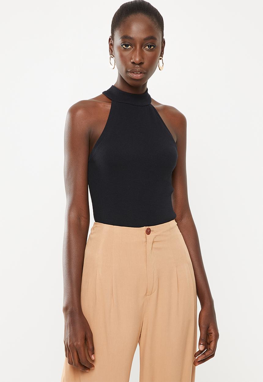 Superbalist - Rib funnel neck vest - black