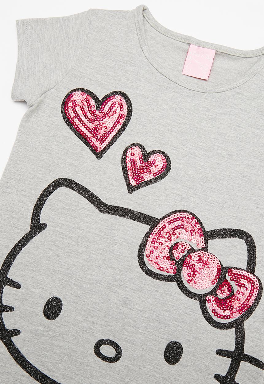 Hello Kitty - Elastane jersey top - grey