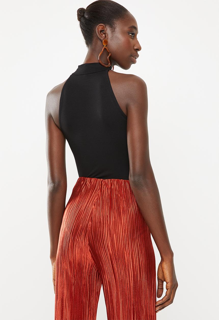 Superbalist - Viscose hi-neck bodysuit - black