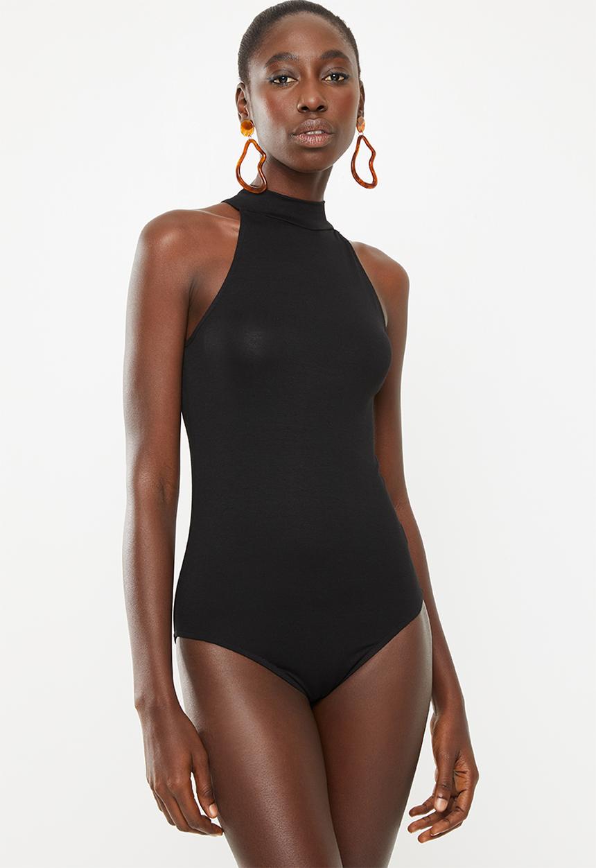 Superbalist - Viscose hi-neck bodysuit - black