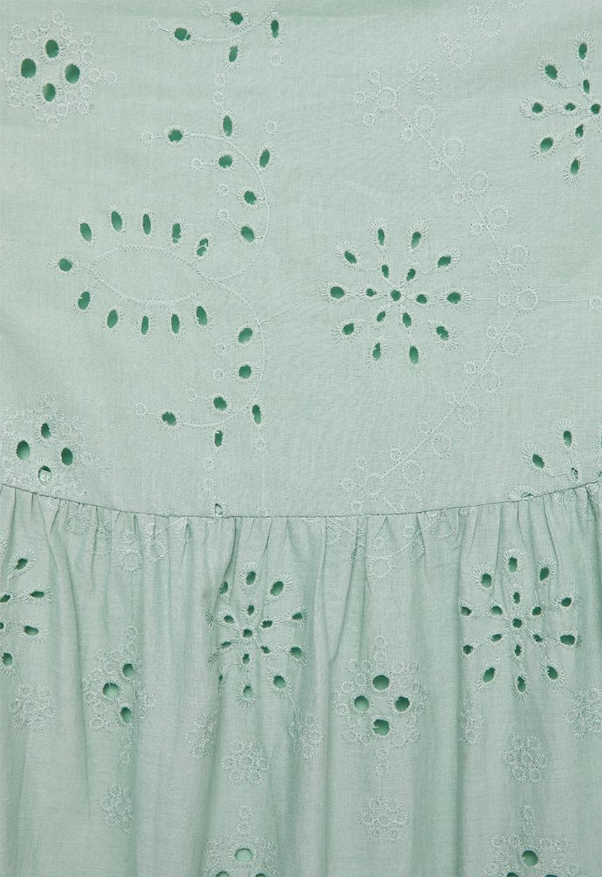 Superbalist - Tiered anglaise dress - green