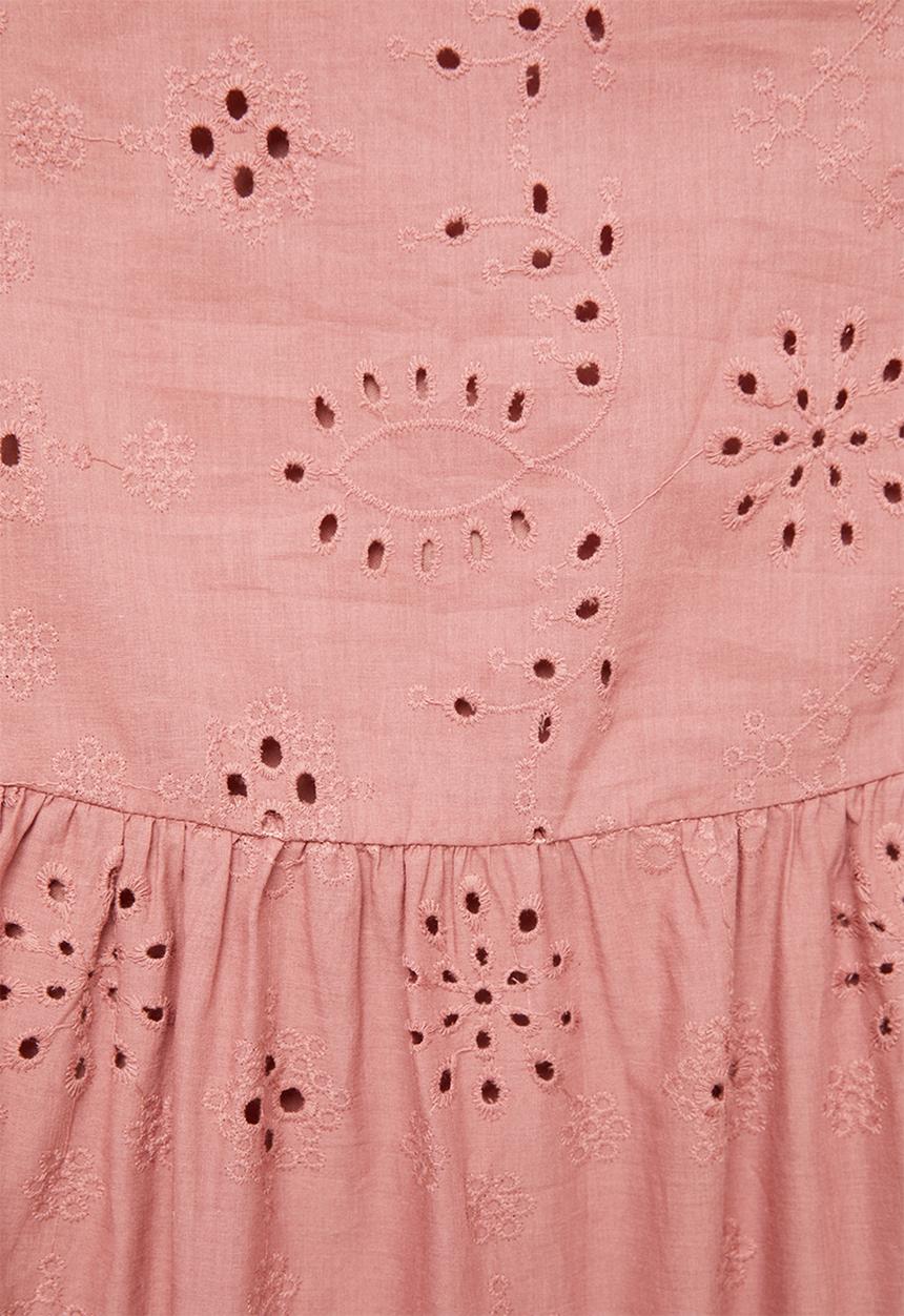 Superbalist - Tiered anglaise dress - pink