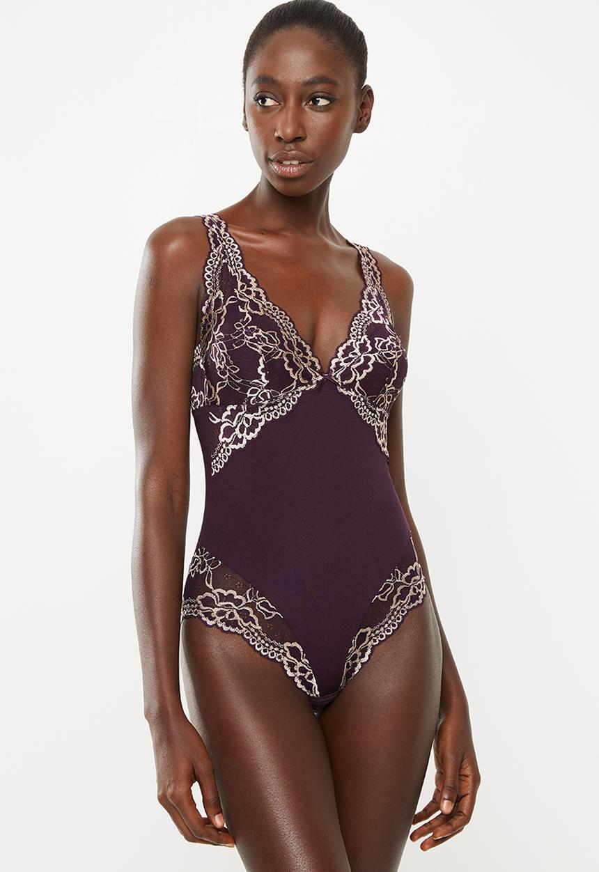 DORINA - Lianne 2 tone bodysuit - purple