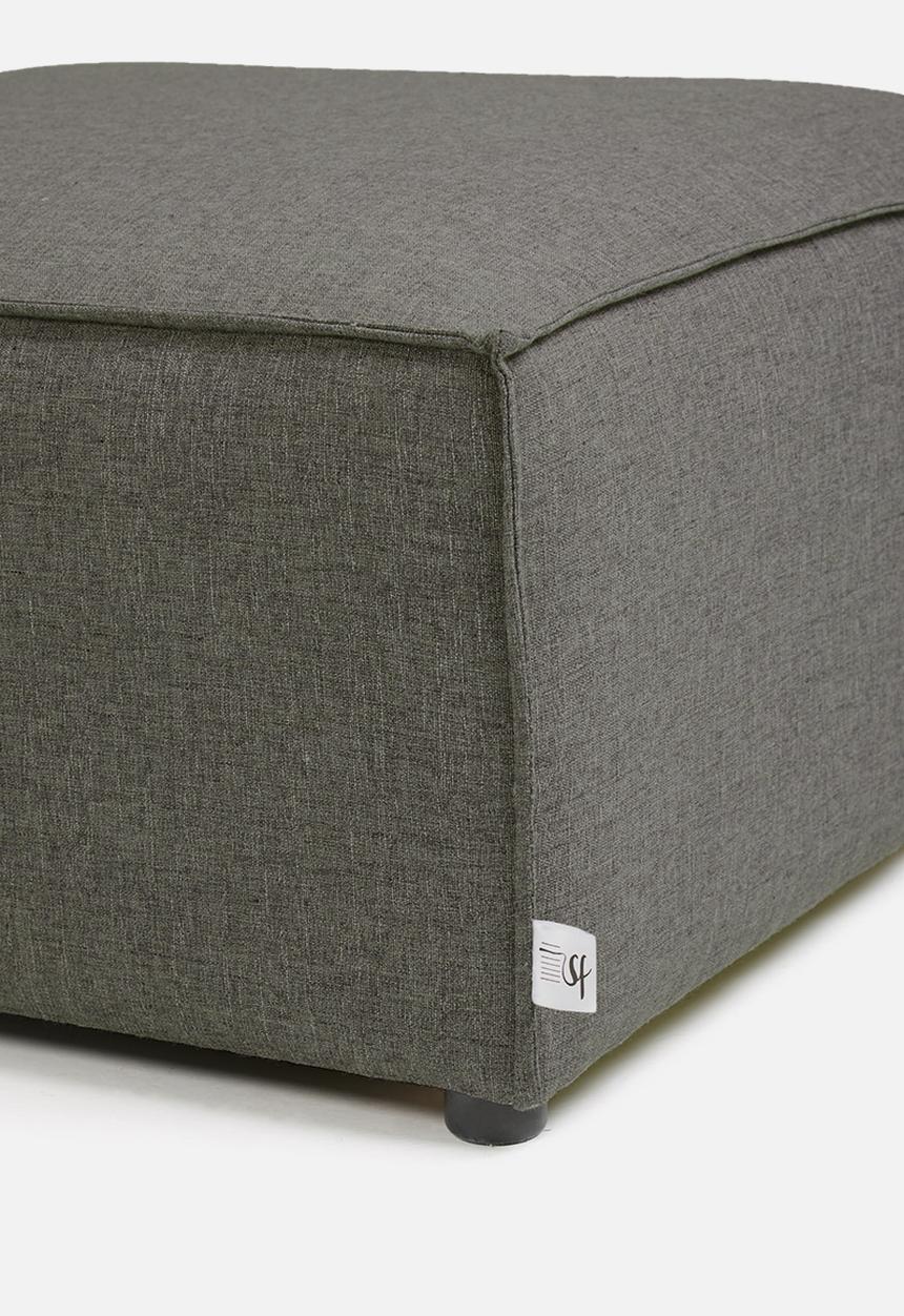 Sixth Floor - Modular ottoman - dark grey