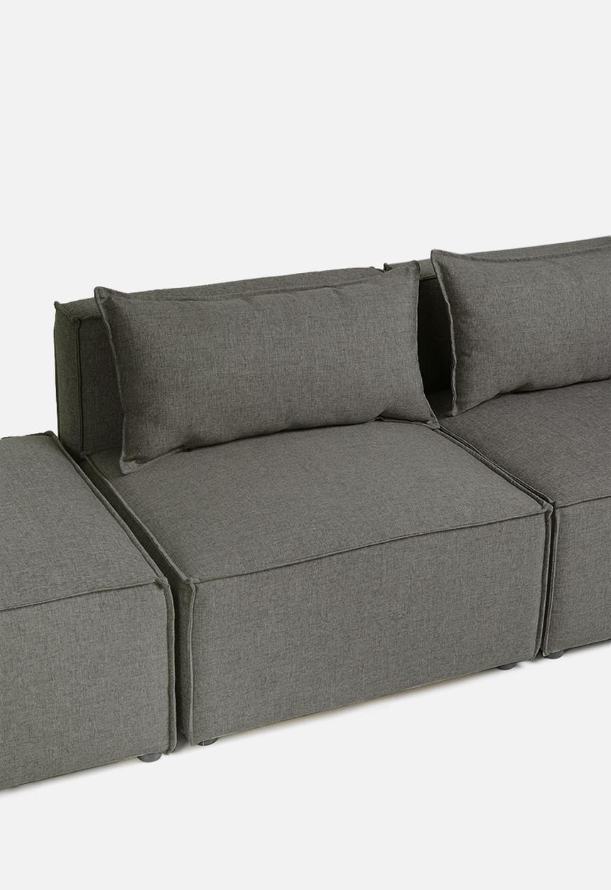 Sixth Floor - Modular ottoman - dark grey