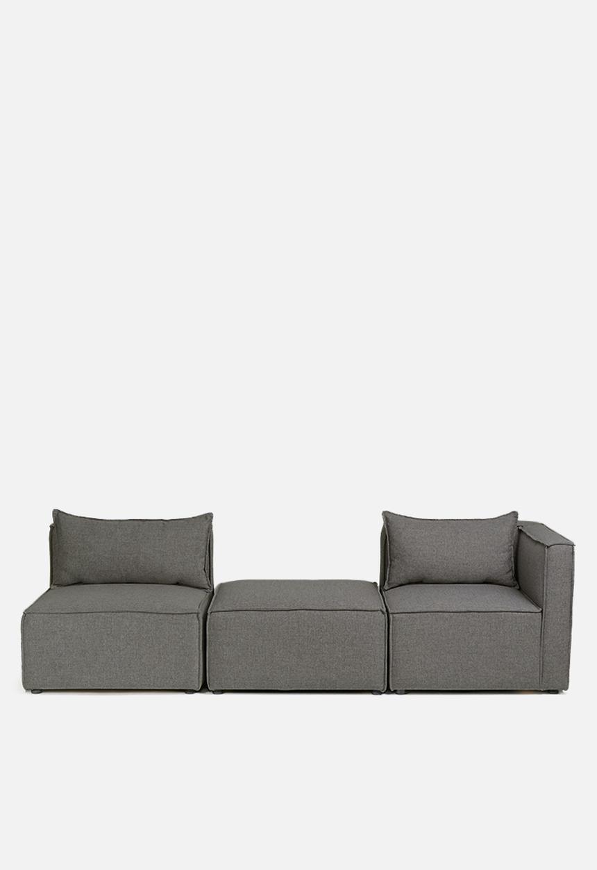 Sixth Floor - Modular ottoman - dark grey
