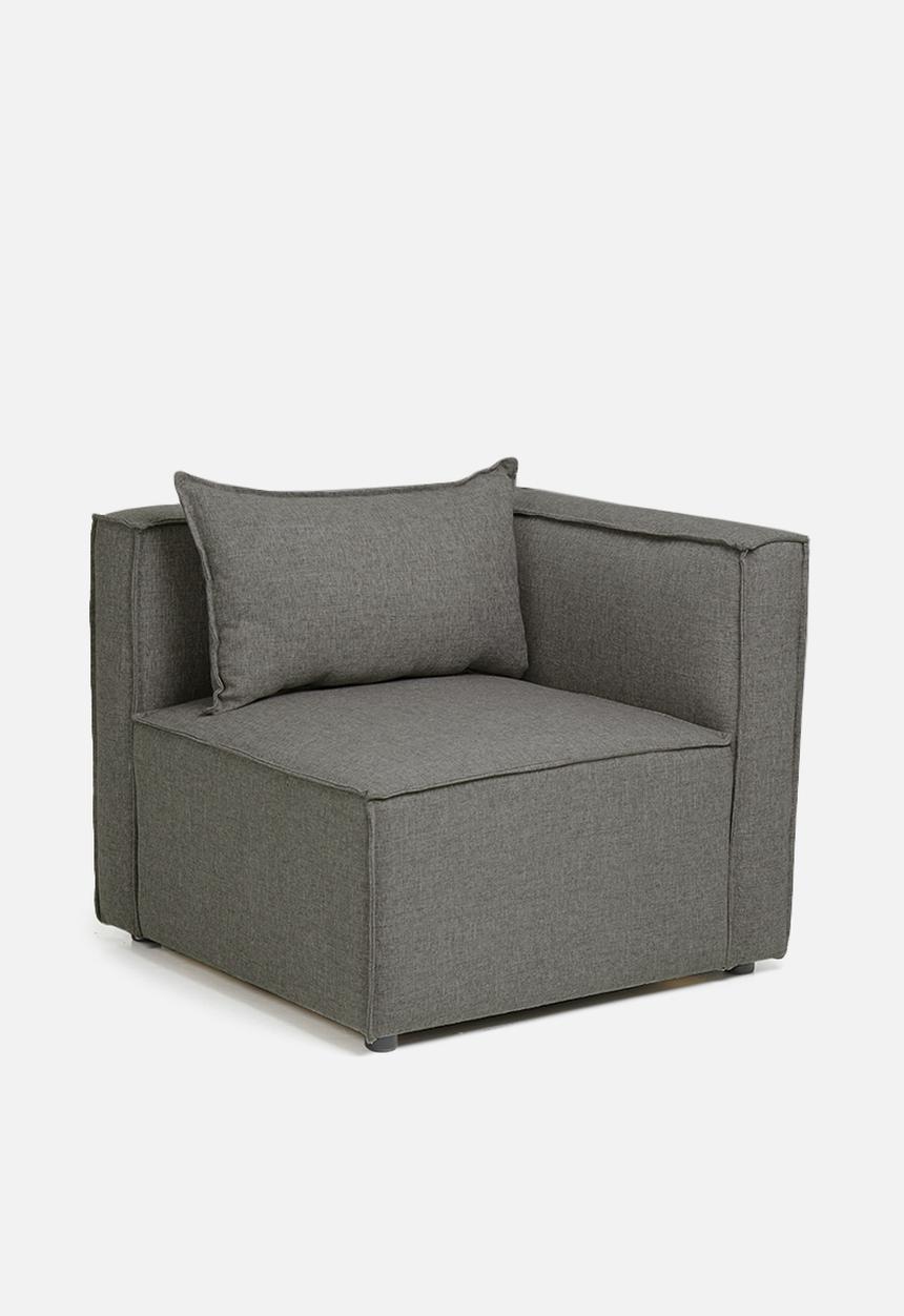 Sixth Floor - Modular corner unit - dark grey