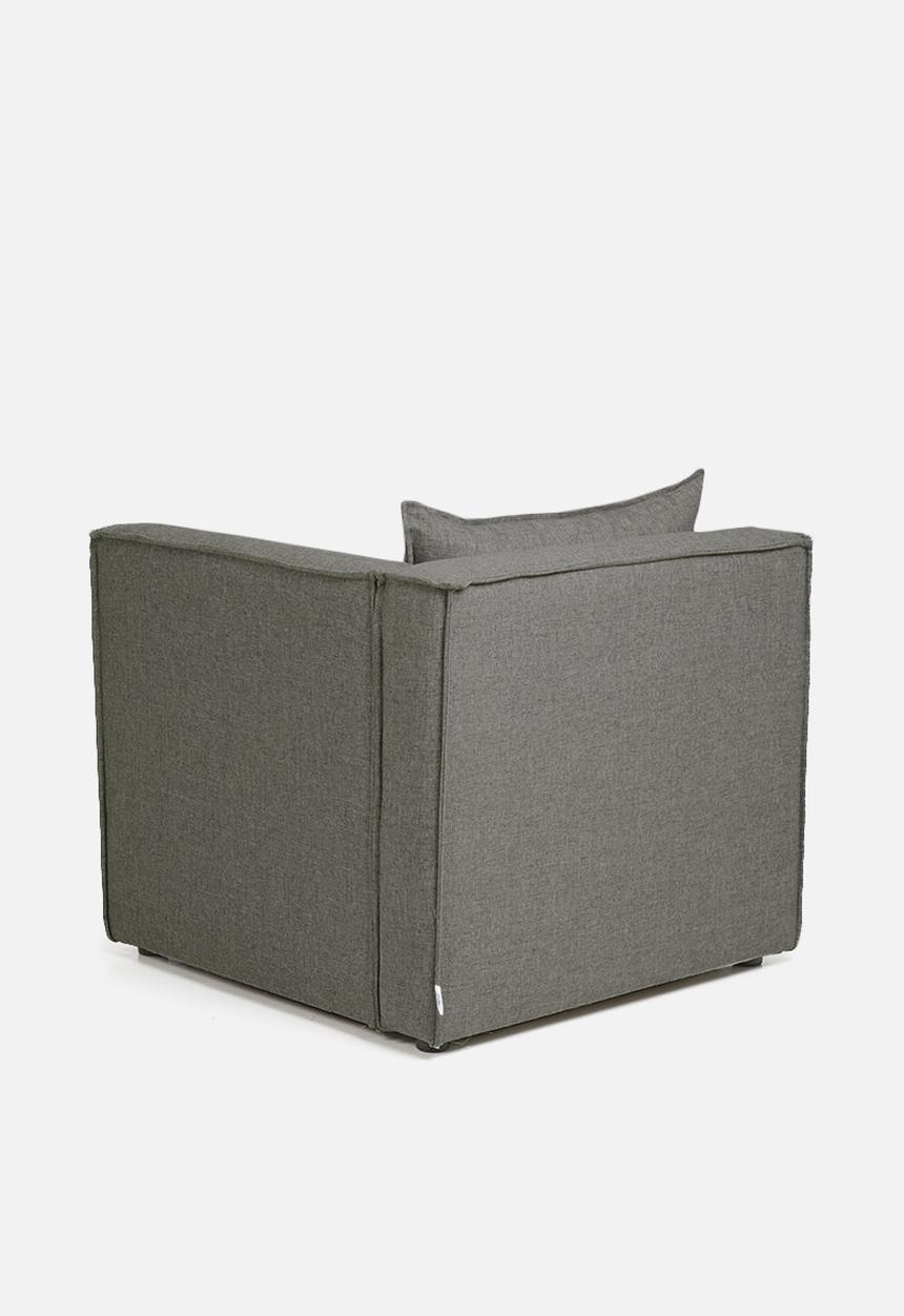 Sixth Floor - Modular corner unit - dark grey