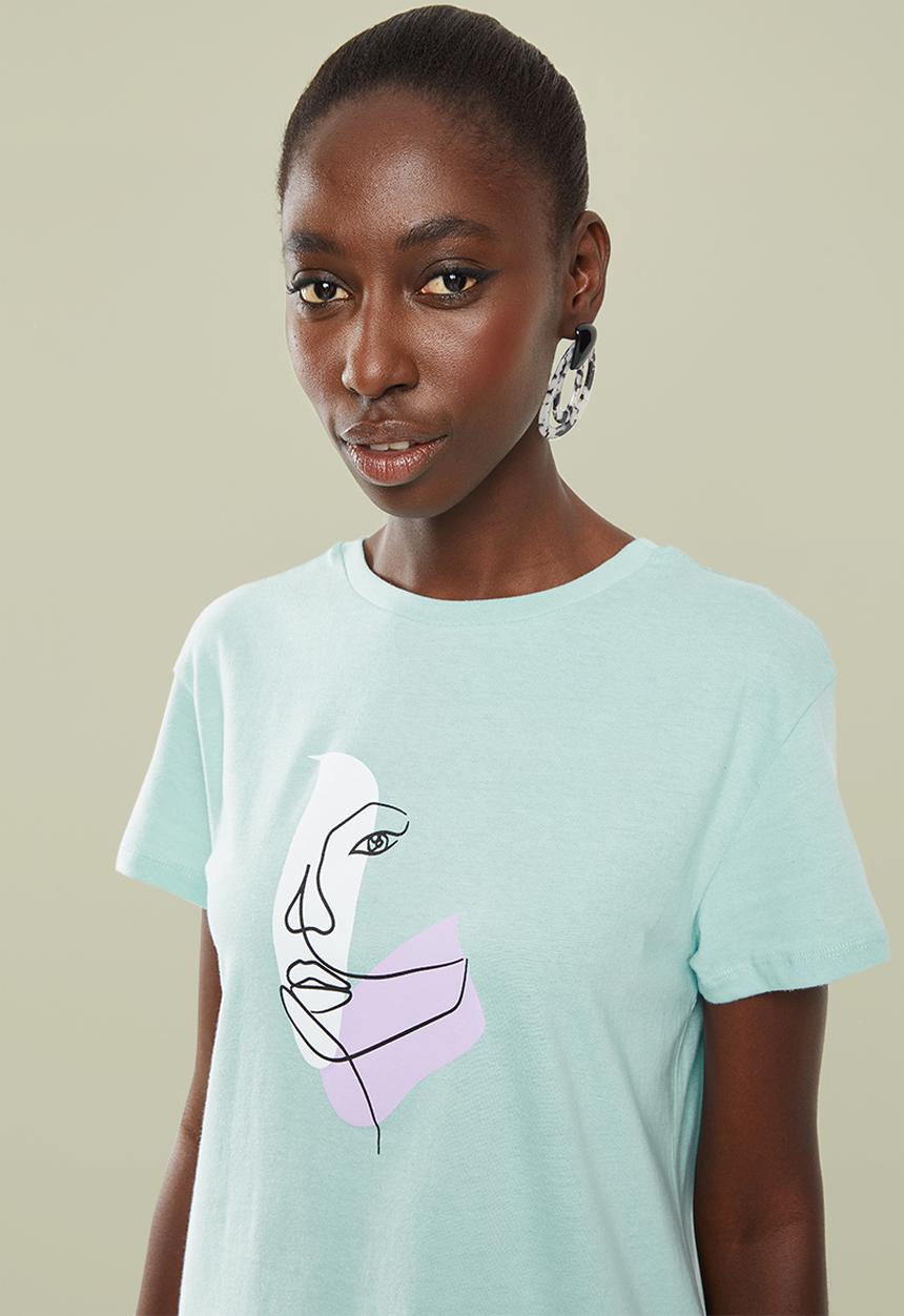 Superbalist - Printed tee - misty jade