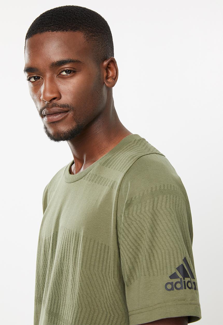 adidas Performance - Jacquard tee - green 