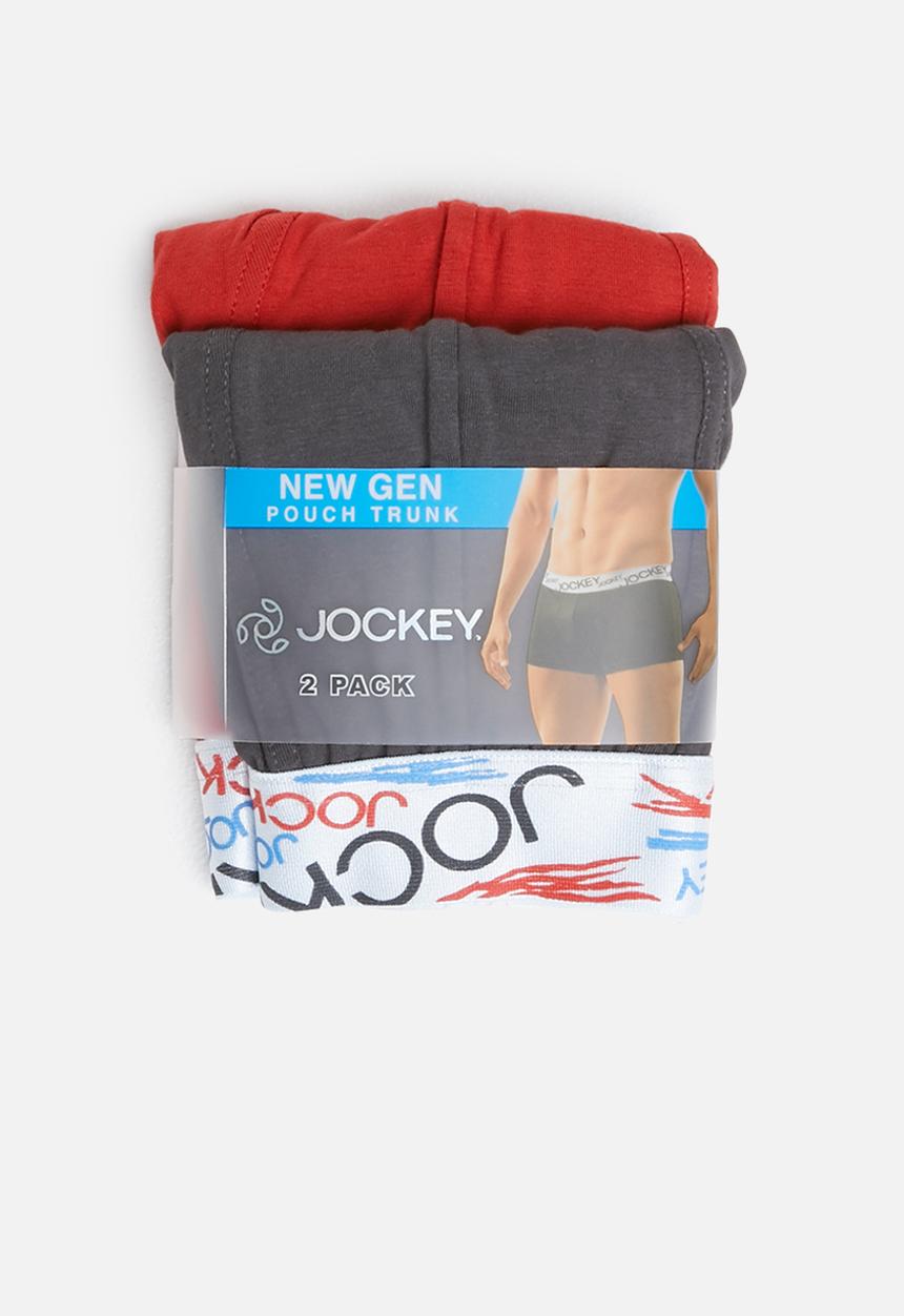 Jockey - 2 Pack new gen pouch trunk - red & black