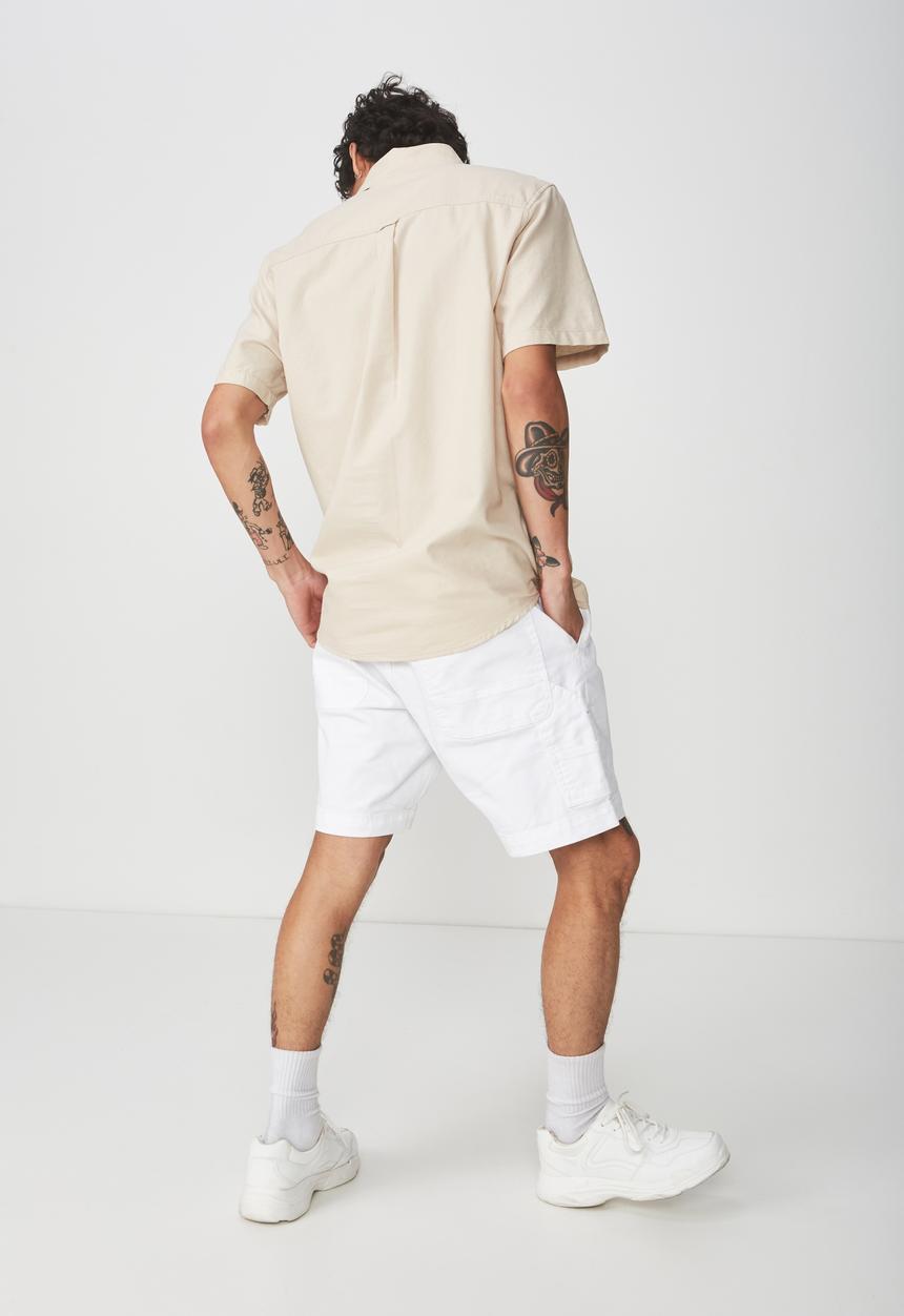 Cotton On - Vintage prep short sleeve shirt - beige 
