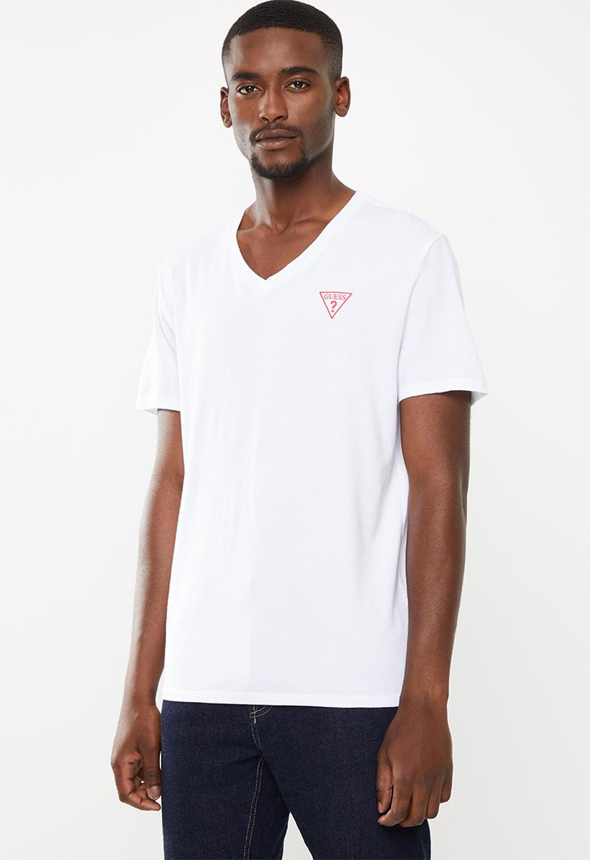 GUESS - Guess V-neck tee - white