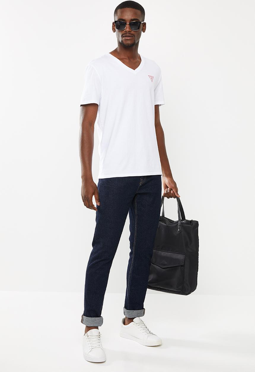 GUESS - Guess V-neck tee - white