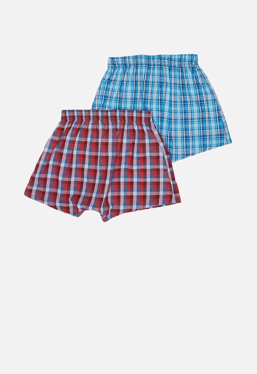 Jockey - 2 Pack boys woven boxer - blue & red
