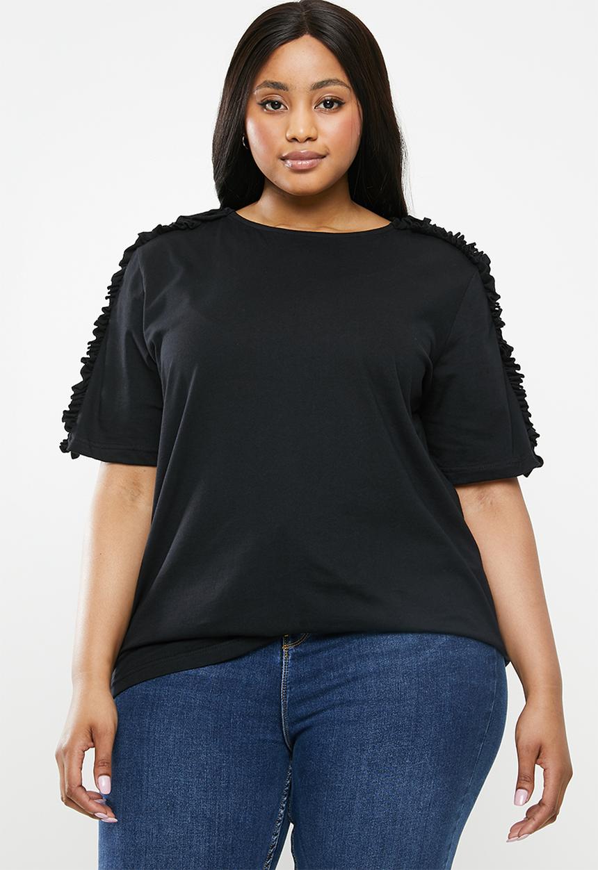 Superbalist - Frill detail T-shirt - black
