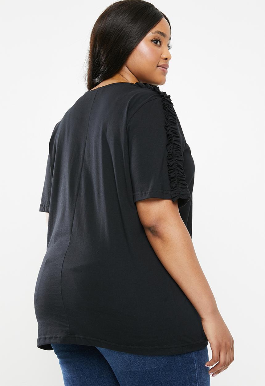 Superbalist - Frill detail T-shirt - black
