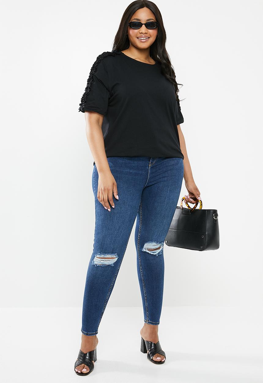 Superbalist - Frill detail T-shirt - black