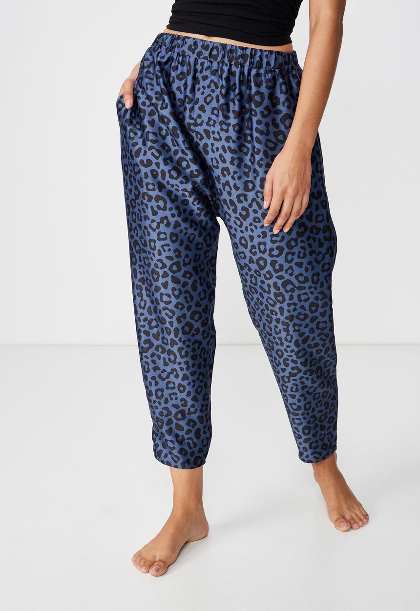 Cotton On - Satin drop crotch pant - navy & black