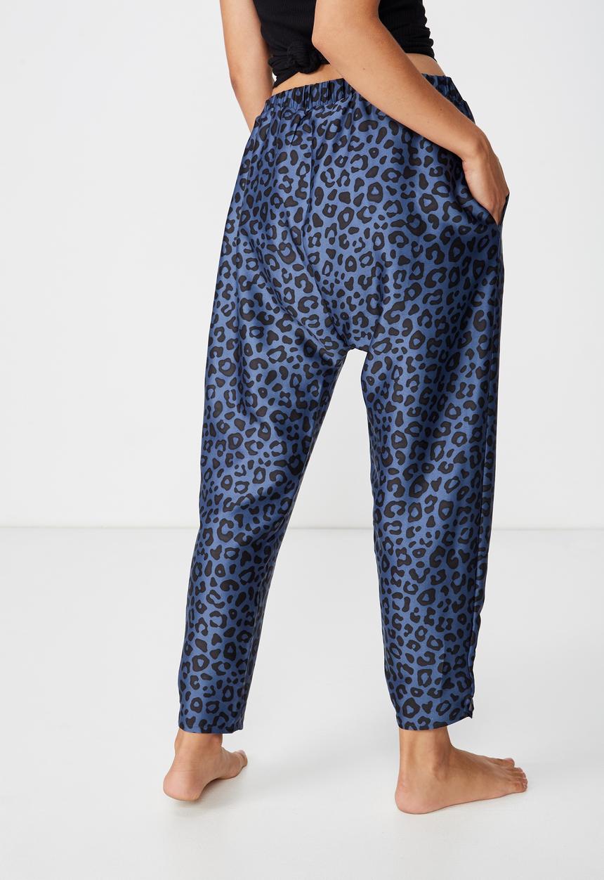 Cotton On - Satin drop crotch pant - navy & black