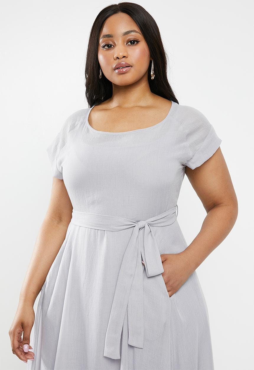 AMANDA LAIRD CHERRY - Plus alessa dress - grey