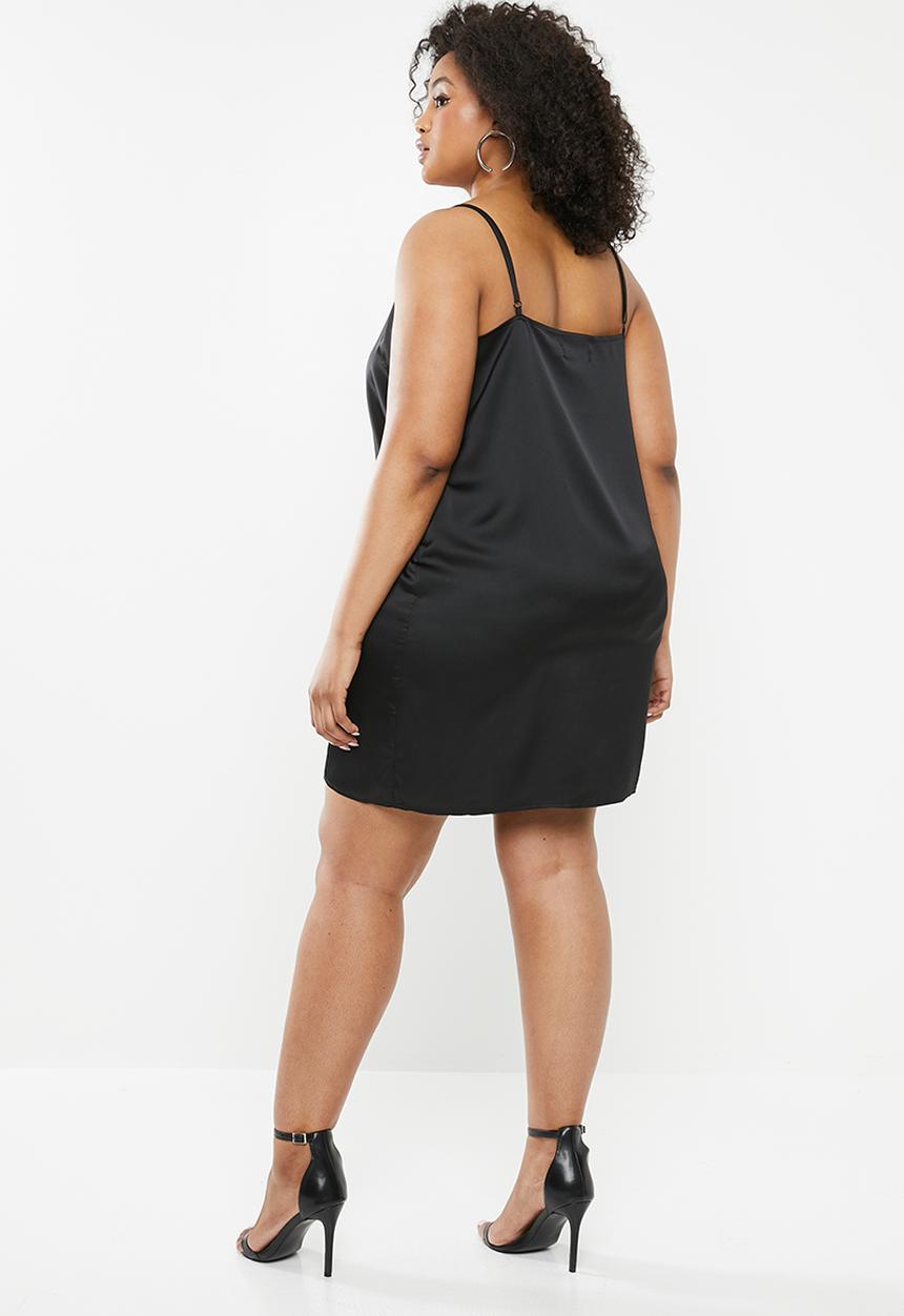 Missguided - Plus size slip dress-co-ord - black