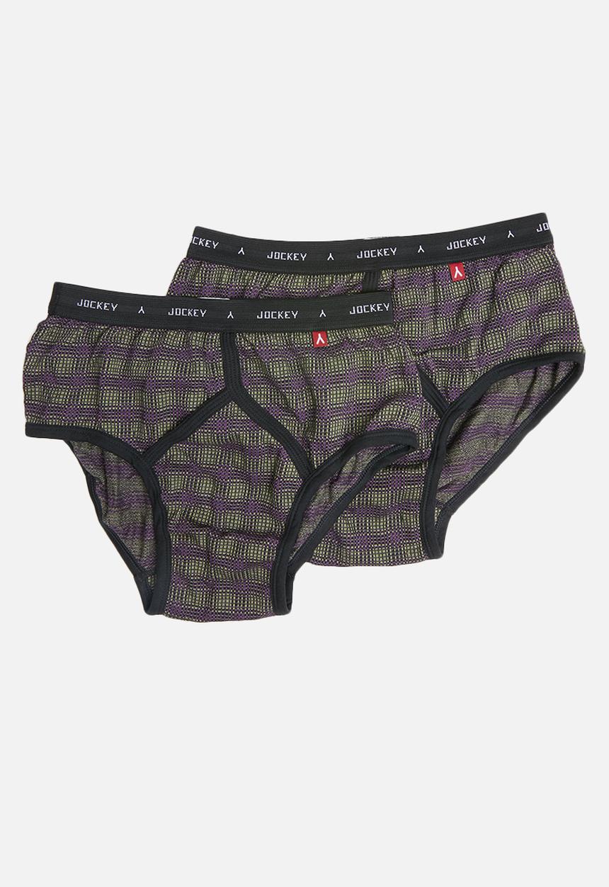 Jockey - 2 Pack tartan yarn dyed y-front® briefs - multi