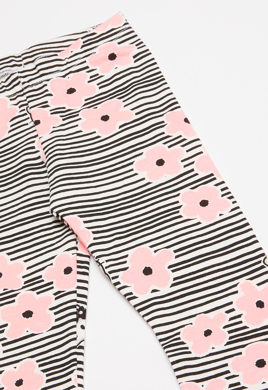 Hello Kitty - Elastane jersey top and legging set - grey & pink