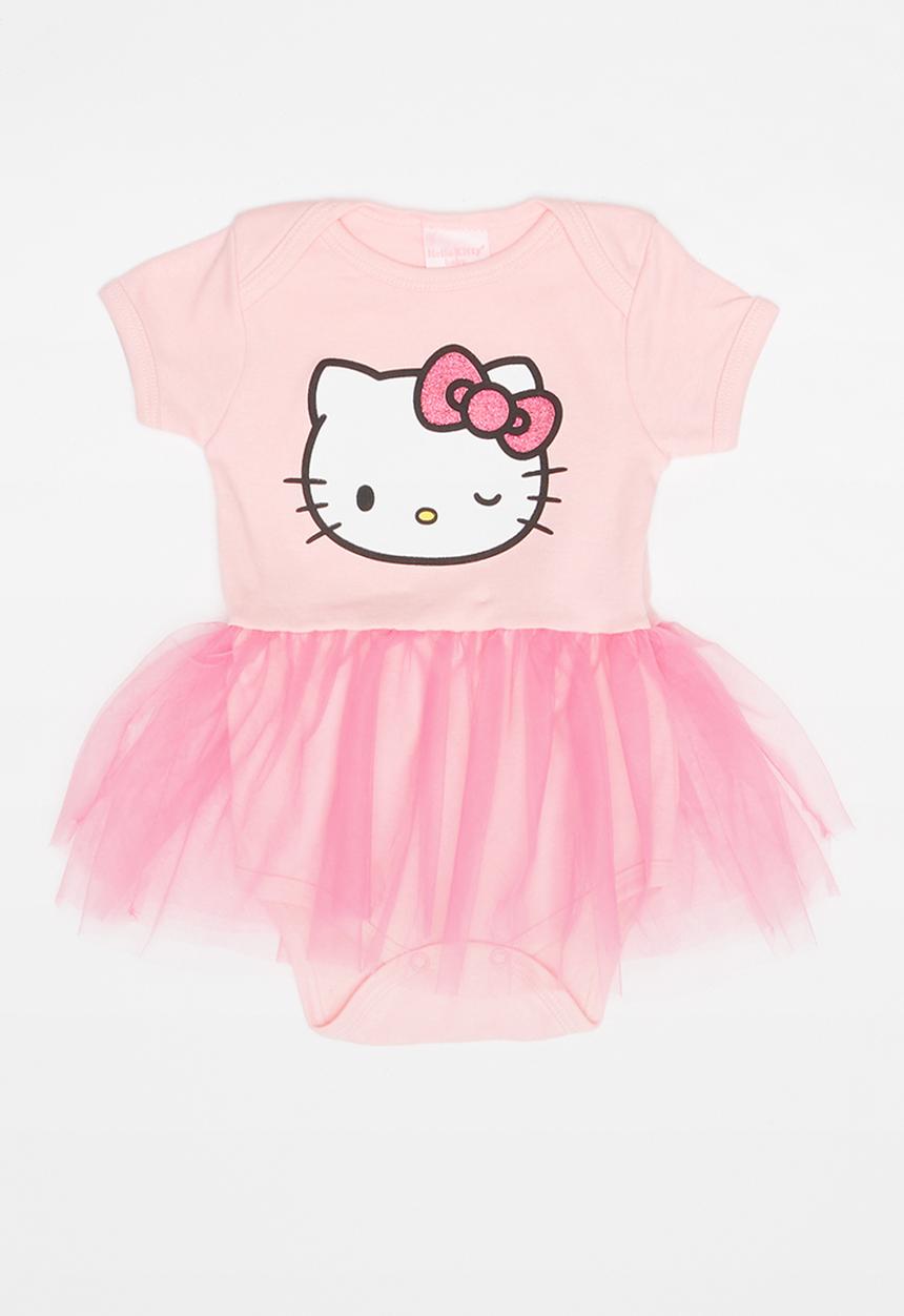 Hello Kitty - Soft jersey cotton bodysuit tulle - pink
