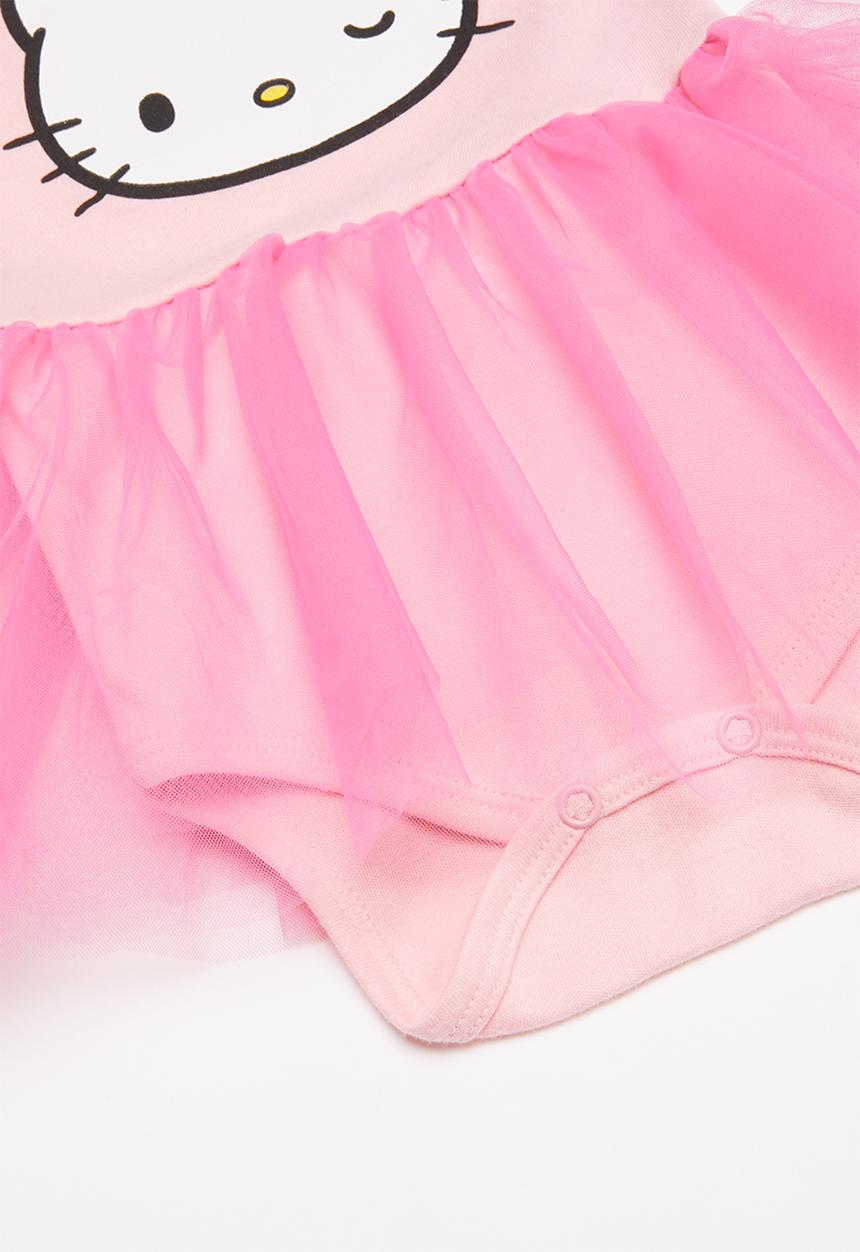 Hello Kitty - Soft jersey cotton bodysuit tulle - pink