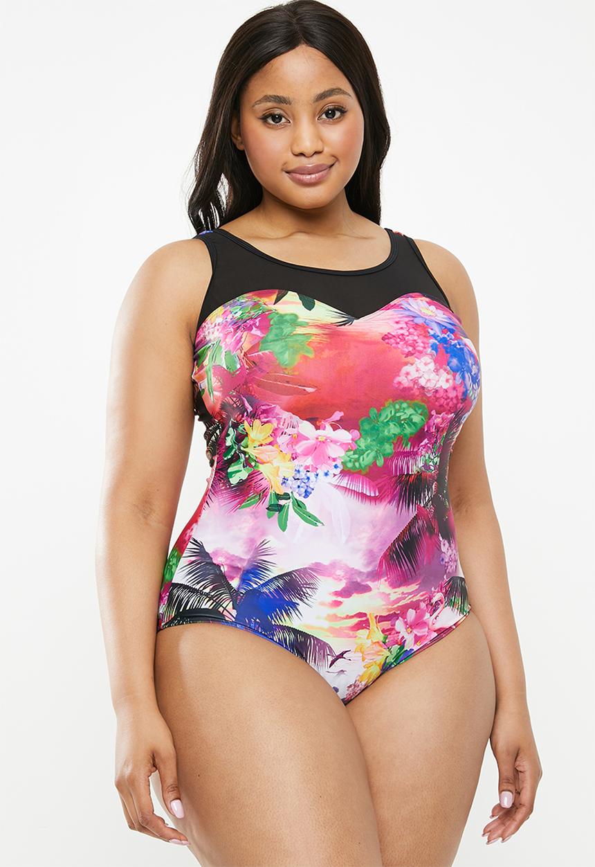 Quayside - Mesh neck suit - mutli 