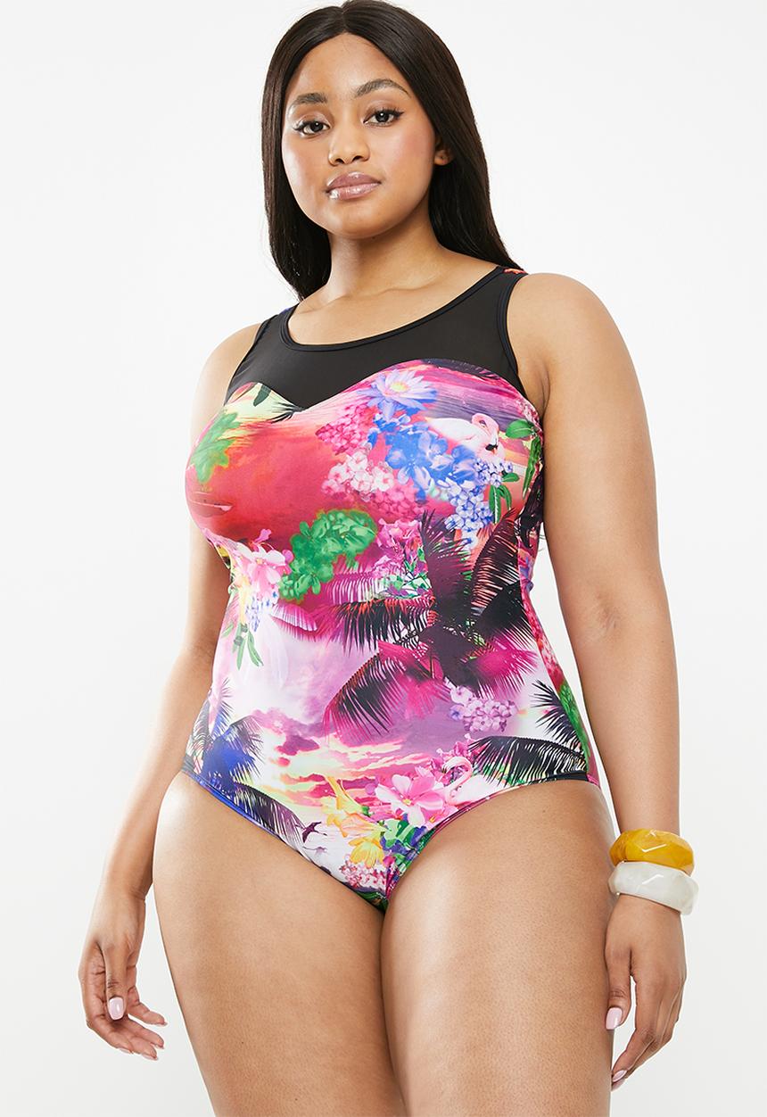 Quayside - Mesh neck suit - mutli 