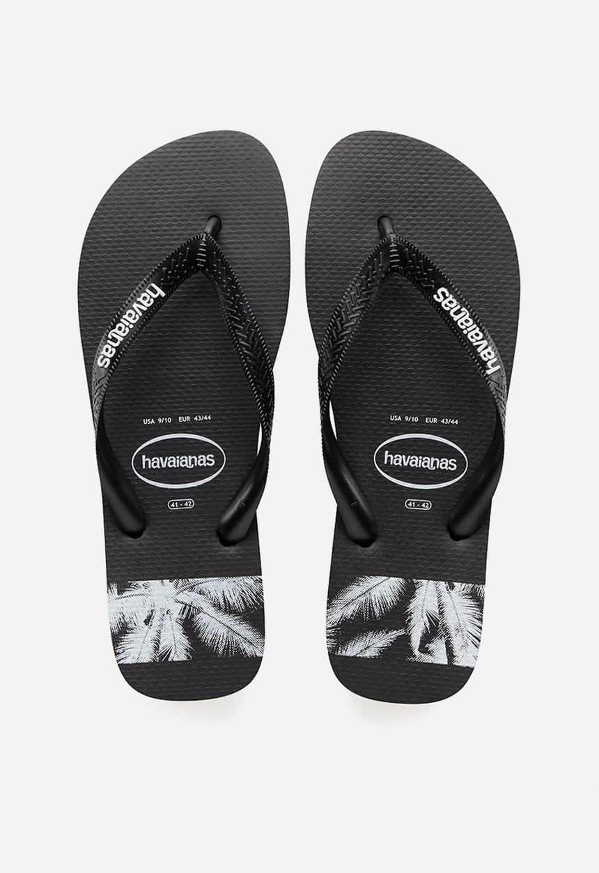 Havaianas - Top stripes logo flip flop - black