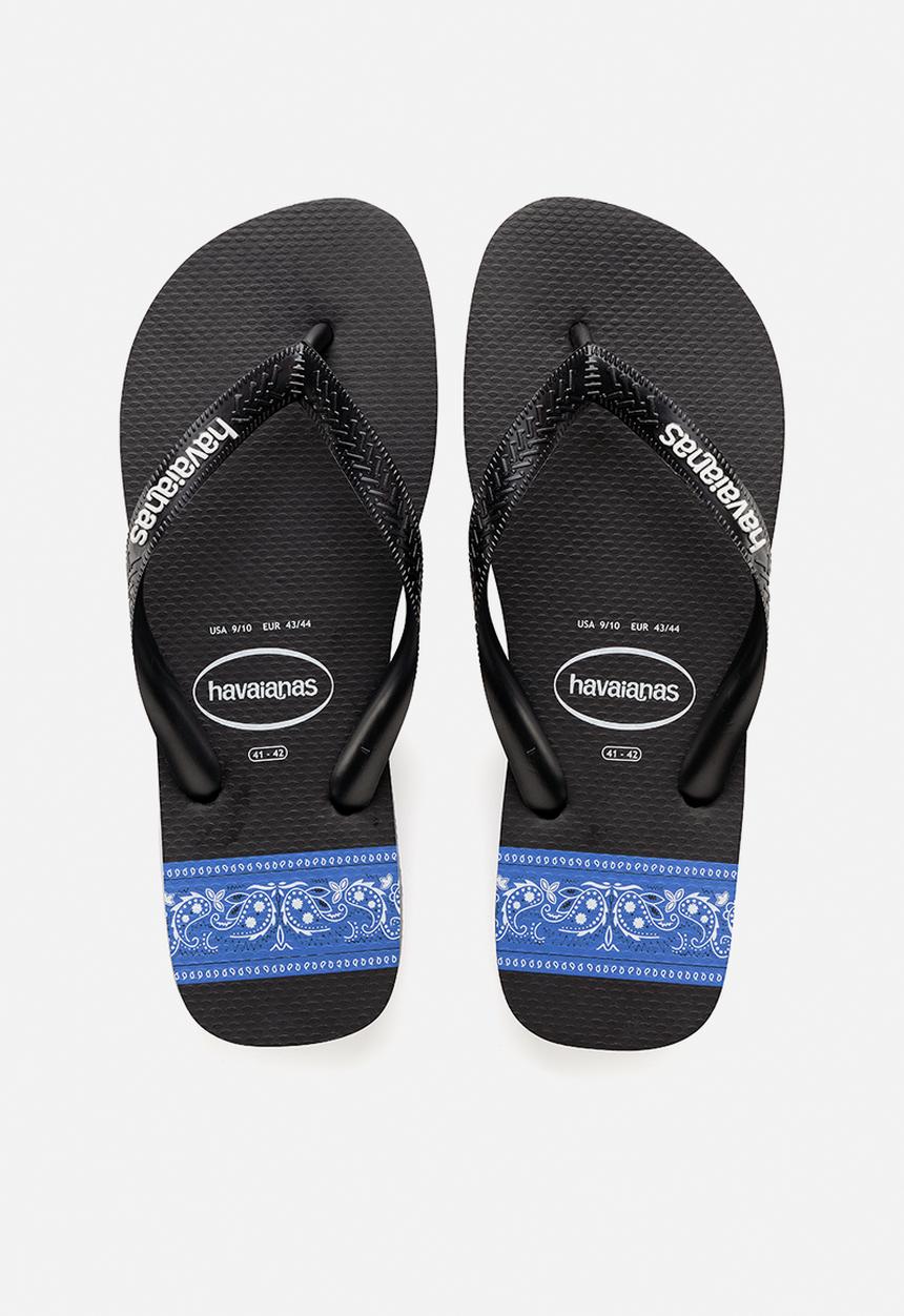 Havaianas - Top stripes logo flip flop - black & blue