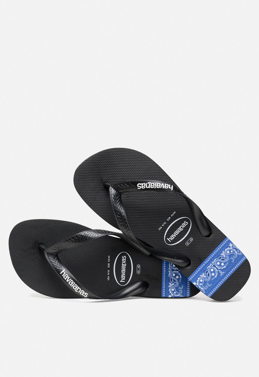 Havaianas - Top stripes logo flip flop - black & blue