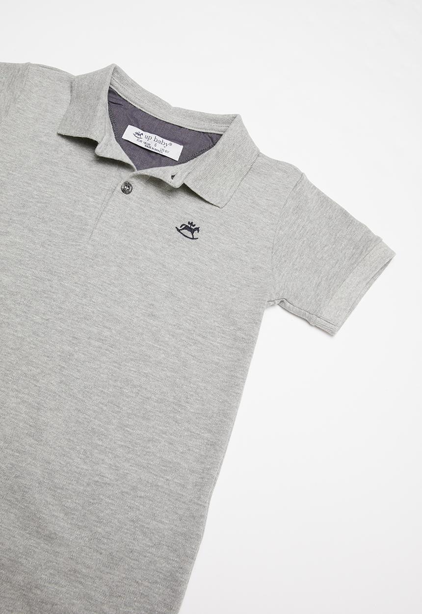 UP Baby - Soft jersey polo - grey
