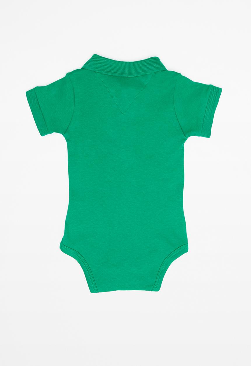 UP Baby - Soft jersey polo bodysuit - green