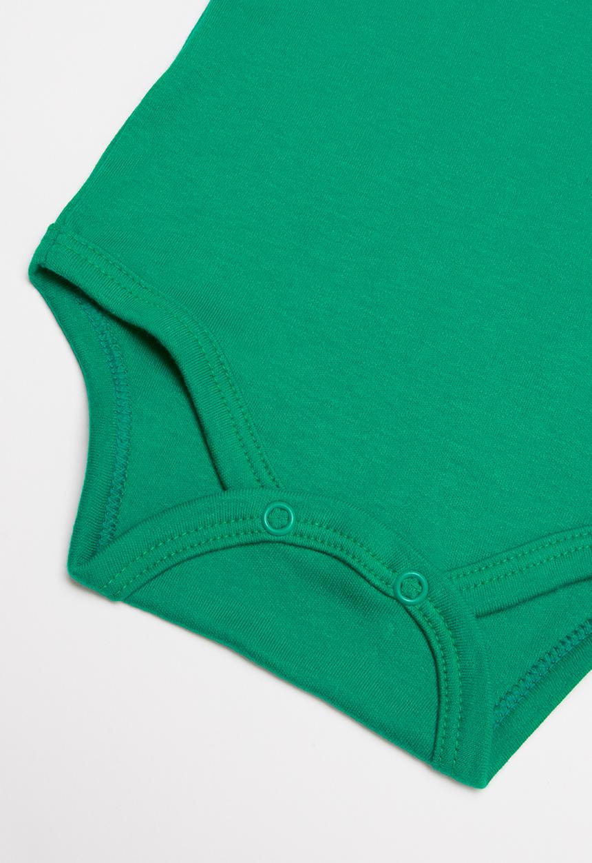 UP Baby - Soft jersey polo bodysuit - green