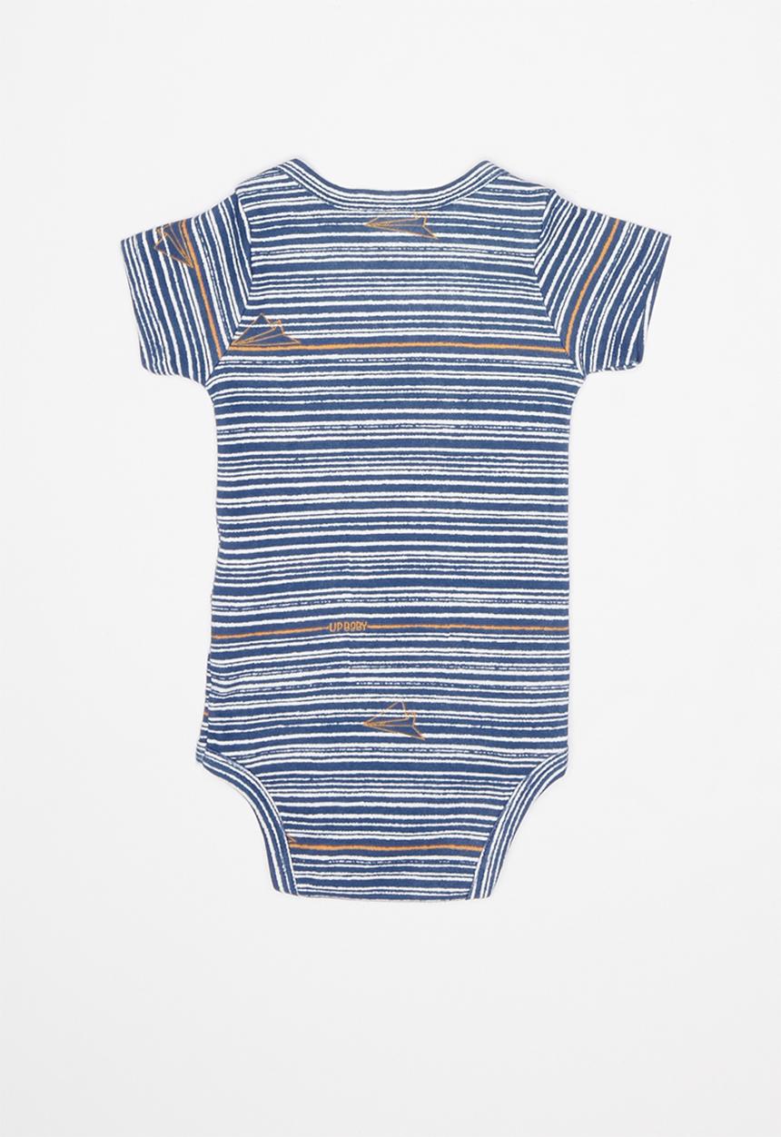 UP Baby - Soft jersey bodysuit - blue & white