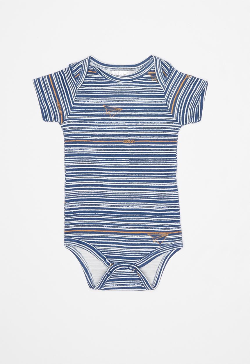 UP Baby - Soft jersey bodysuit - blue & white
